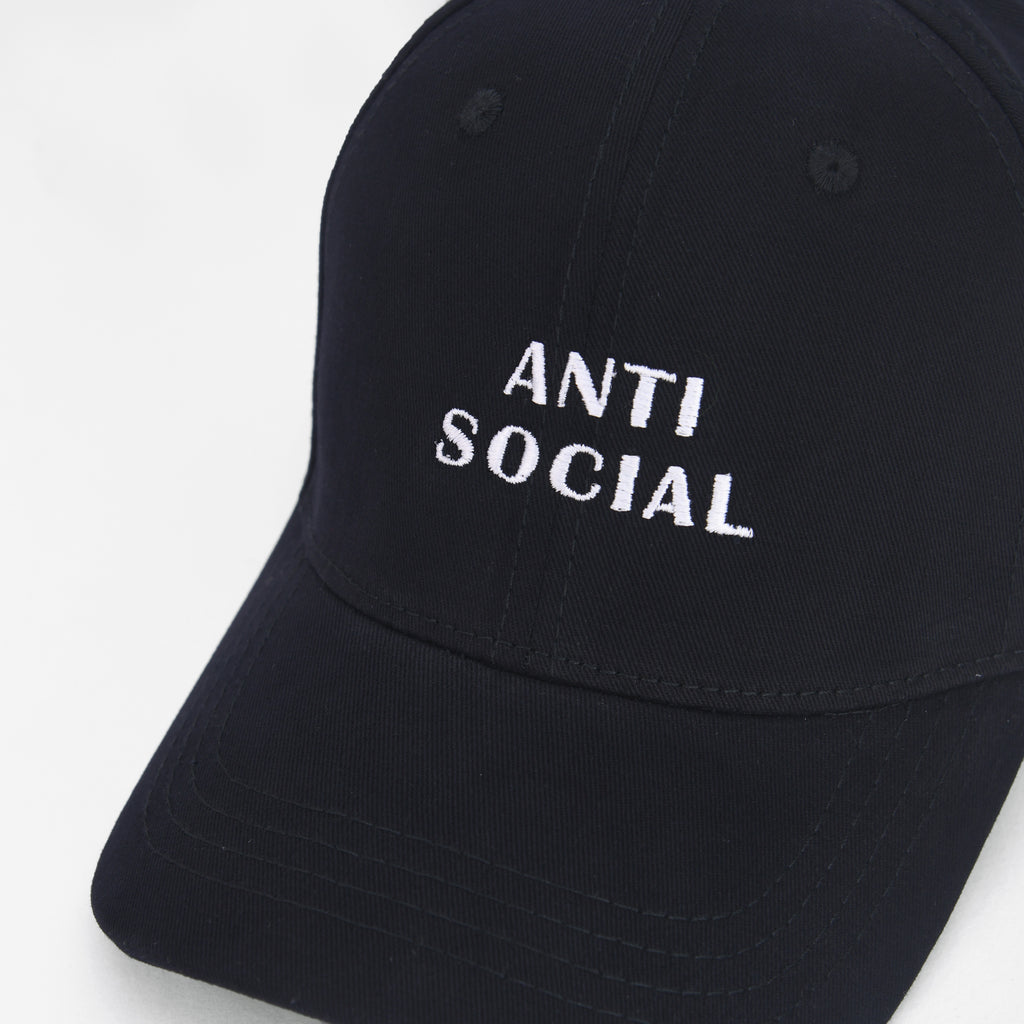 Anti Social Black Cap - Cotton Twill